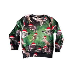 Kid's Leaping Santa Cats Sweatshirt